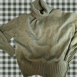 A New Day brand army green/olive green cowl neck sweater